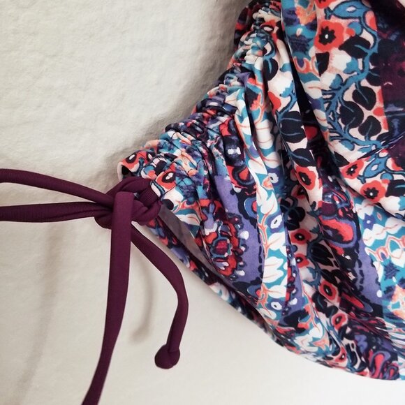 Athleta Marrakesh Side Scrunch Tankini Swim Top Mini Dress Wired 38 D/DD UPF 50+ - Picture 16 of 16